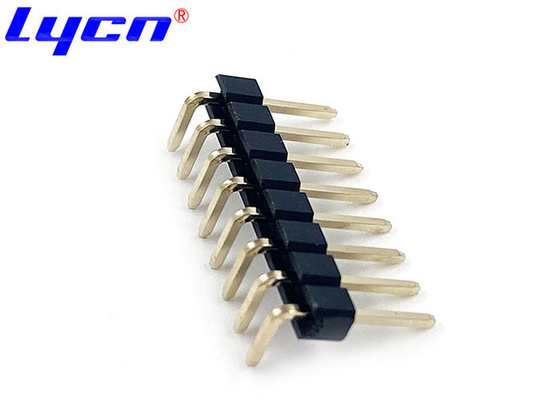 3.0AMP Right Angle PCB Header 2.54Mm Pitch Connector Single Row