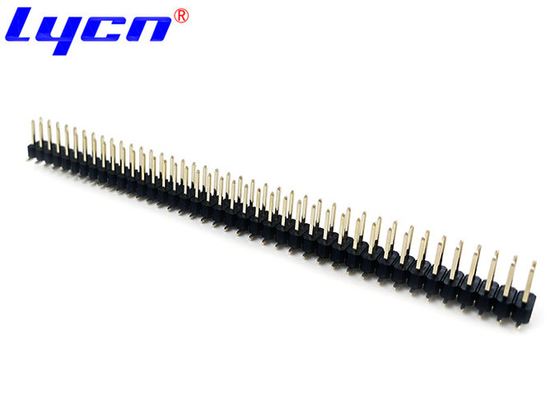 SMT Type 2 Row Pin Header Connector PA6T UL94V-0 Black 2-60 Pin