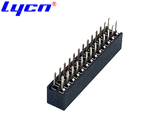 Customized Female PCB Header Connector 1.27mm Pitch  80° Double Row PA6T