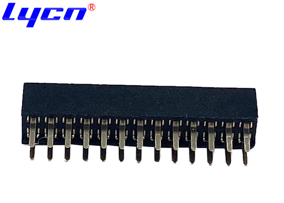 Customized Female PCB Header Connector 1.27mm Pitch  80° Double Row PA6T
