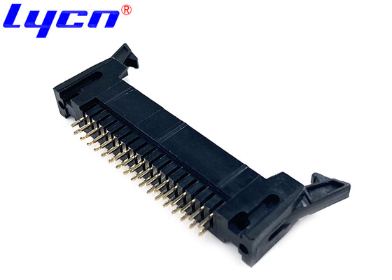 Straight Ejector Header LCP Black 2.54mm Pitch Long Latch PCB Board Pin Connectors