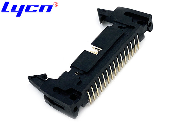 8P - 100P Right Angle Pin Header 2.54mm Double Row LCP Black