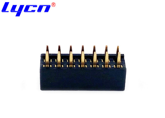 2.0mm DIP PA9T Gold Flash 2×7P Female Header Connector Phosphor Bronze