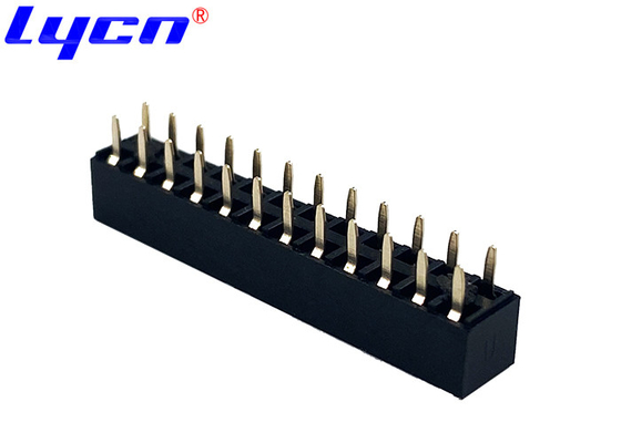 2.54mm Female Header Connector Double Row Straight DIP for Automobile