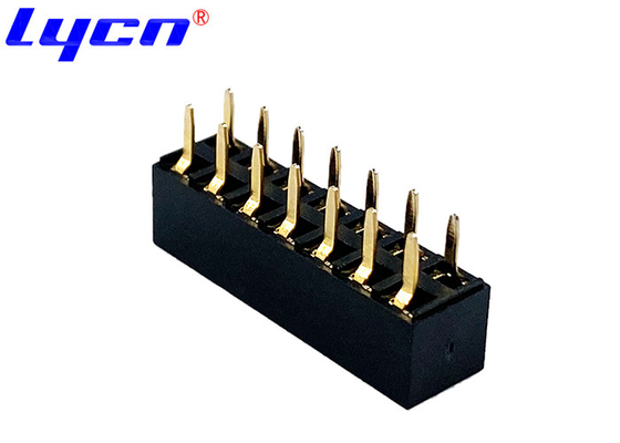 2×7P Pin Header Female Connector 2.54mm Gold Or Tin Over Ni H=5.0mm