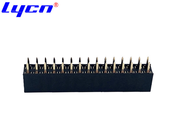 Fire Resistance Double Row Connector 1.27mm Pitch LCP Black Female Pin Headers