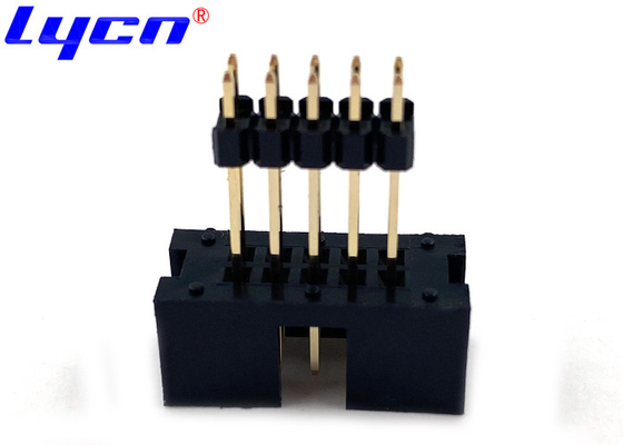 2.54mm Pitch Box Header Connector Straight PBT Black Add Plastic