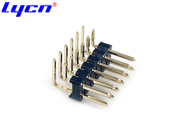 PCB Board Pin Header Connectors Right Angle 2.0AMP 500V AC / Minute