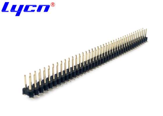 SMT Type 2 Row Pin Header Connector PA6T UL94V-0 Black 2 - 60 Pin