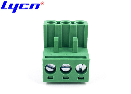 90° Female PCB Terminal Block Pluggable 5.08mm Without Flange PA66