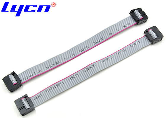 Black 6 - 64 Pin Electronic Ribbon Cable IDC 2.54mm Pitch Customized