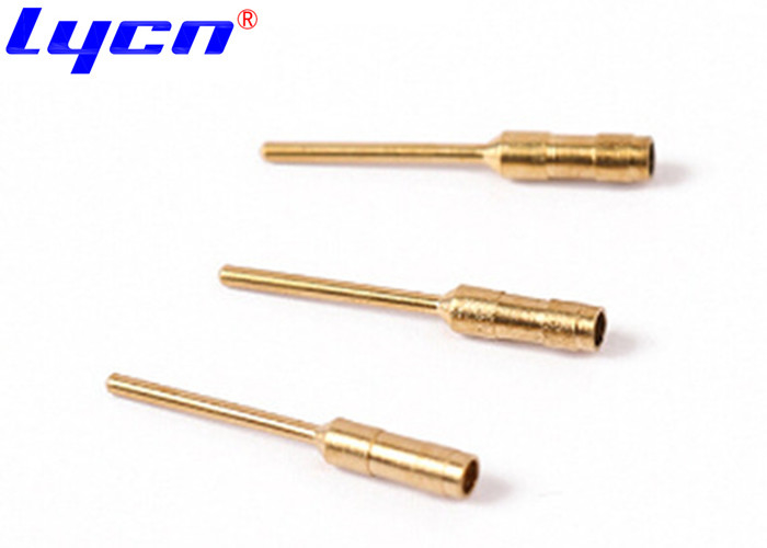 Gold Plated Electrical Connector Pin Brass Copper Circular Spring Loaded Pins