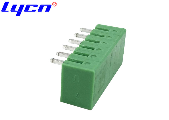 3.5 Mm Pitch 90 Degree Terminal Block Single Row PA66 Pluggable Right Angle Type