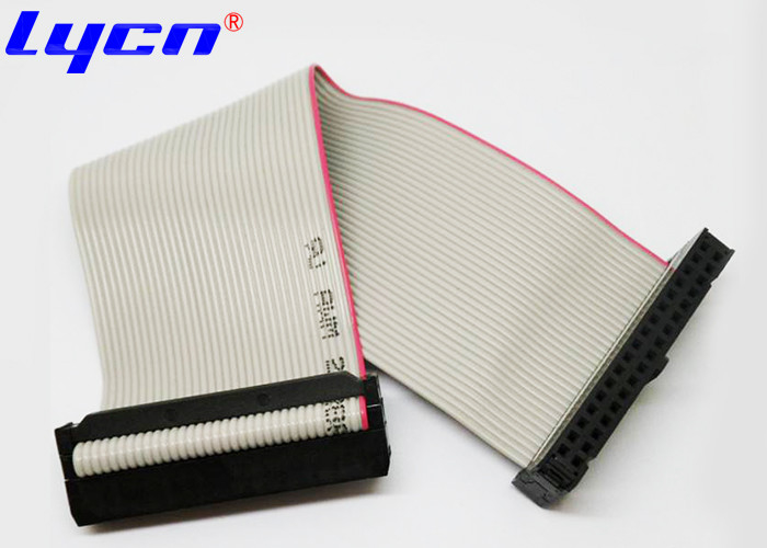 2.54mm Pitch IDC / DIP Flat Ribbon Cable Assembly With Butterfly Hook