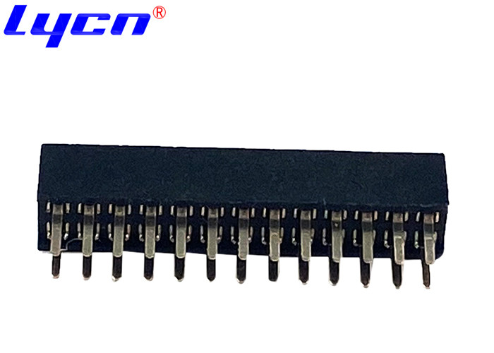 Customized Female PCB Header Connector 1.27mm Pitch  80° Double Row PA6T