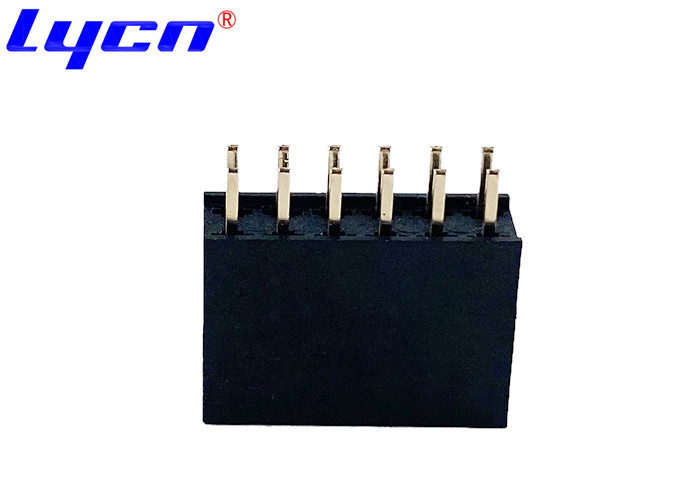 2.54mm Double Row 180°DIP H=11mm Female Header Connector Interpolation PA9T