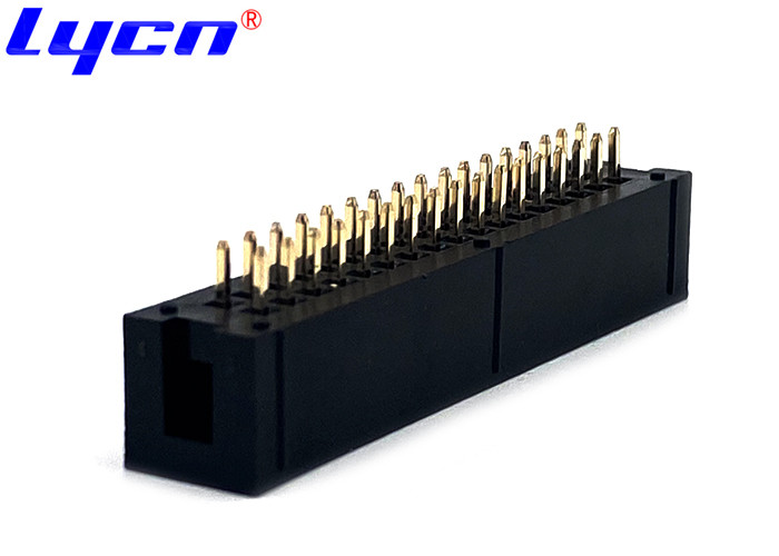 Straight 10 Pin Box Header 2.54mm Pitch 3.0 AMP LCP Black UL94V-0