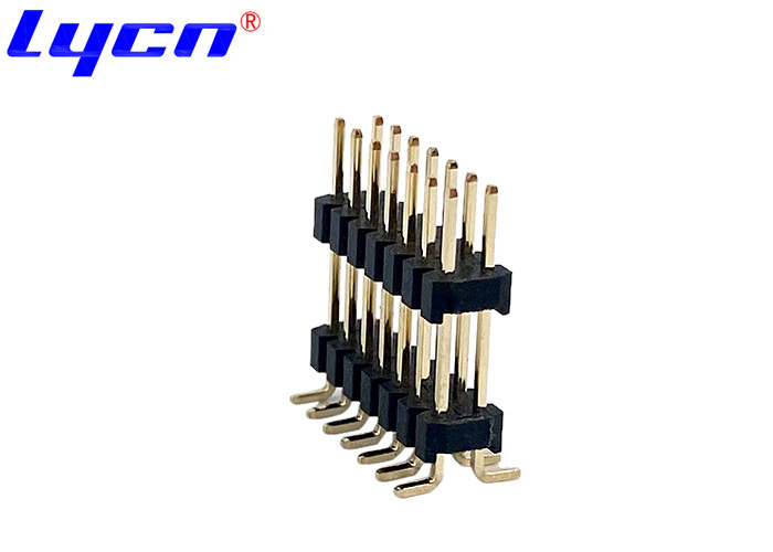 Male Dual Row Pin Header 2mm Pitch Connector SMT Style 500V AC / DC