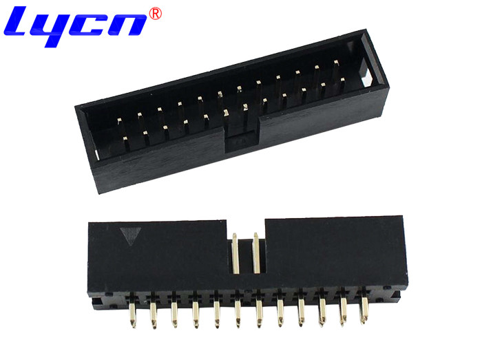 IDC 2.0 Mm Pitch Box Header Connector PBT Brass 10P 20mΩ Max 1000V AC/DC