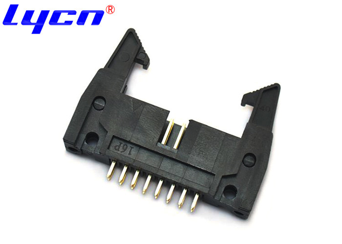 Straight Latch Ejector Header 2.54mm Pitch DIP 3.0 AMP Brass Gold Flash