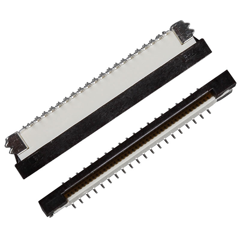 Matte SN LCP 94V-0 Lycn FPC Connector 0.5mm Pitch SMT Contact With Lock